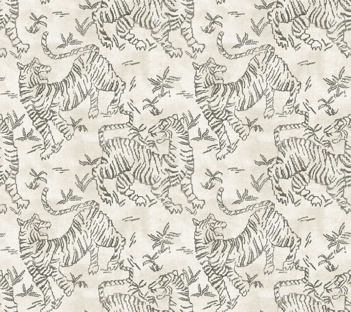 York LM5331 Orly Tigers White Wallpaper