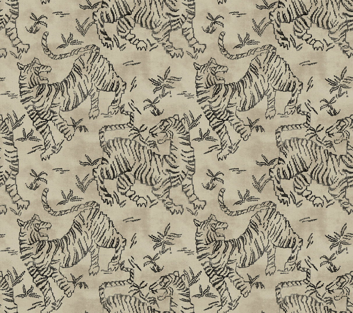 York LM5332 Orly Tigers Taupe Wallpaper