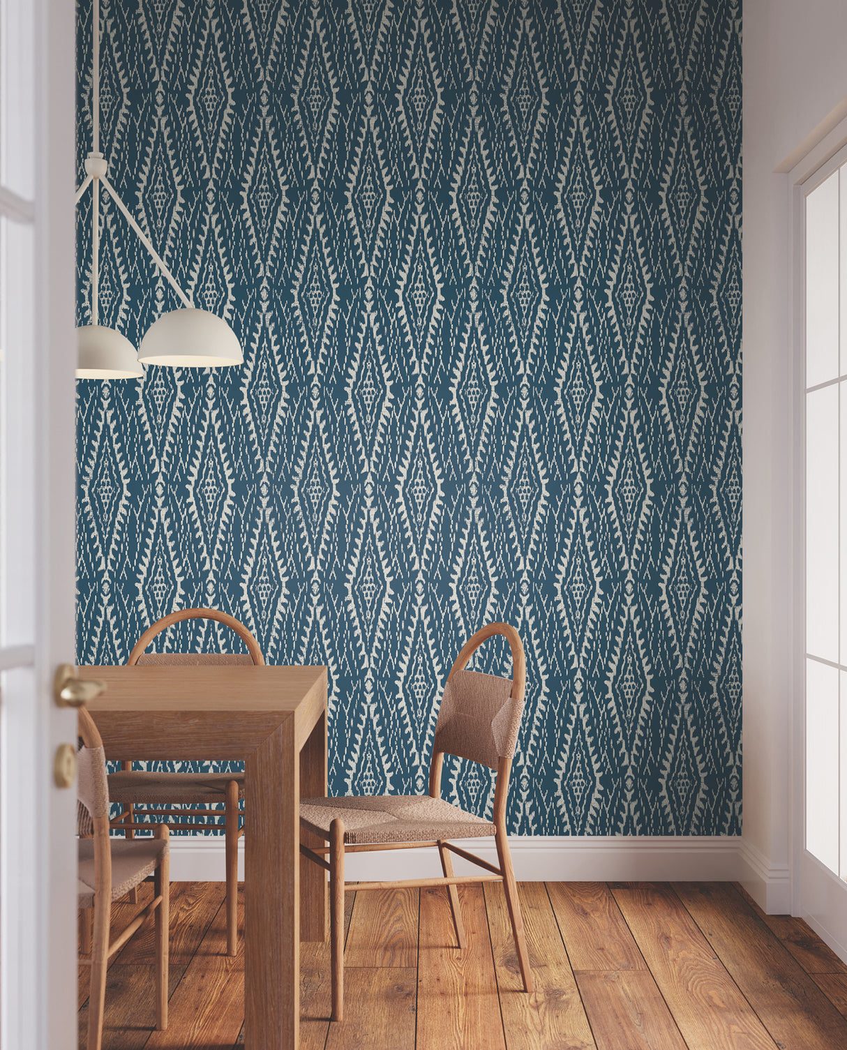 York LM5344 Rousseau Paperweave Indigo Wallpaper