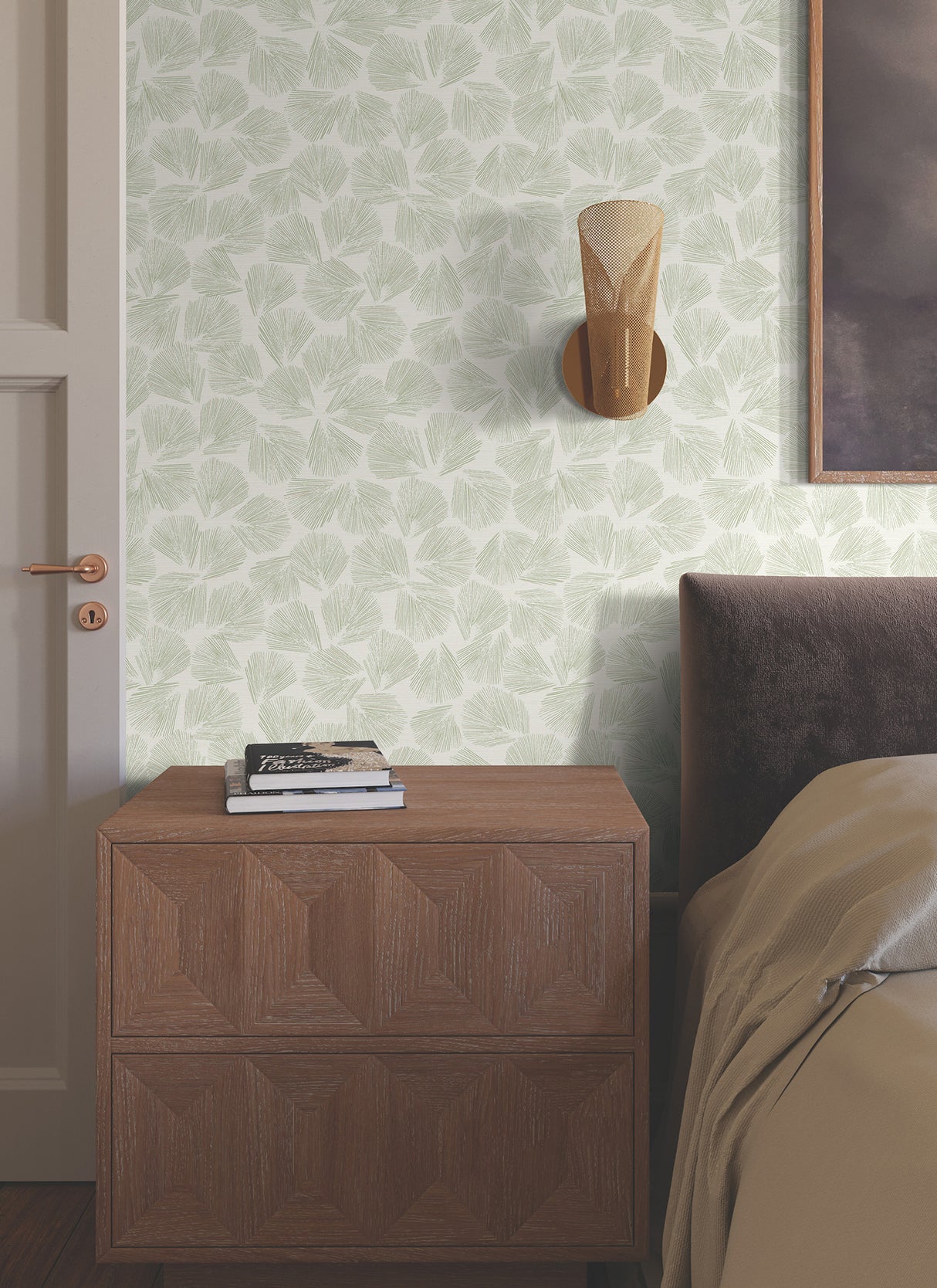 York LM5352 Elora Leaf Green Wallpaper
