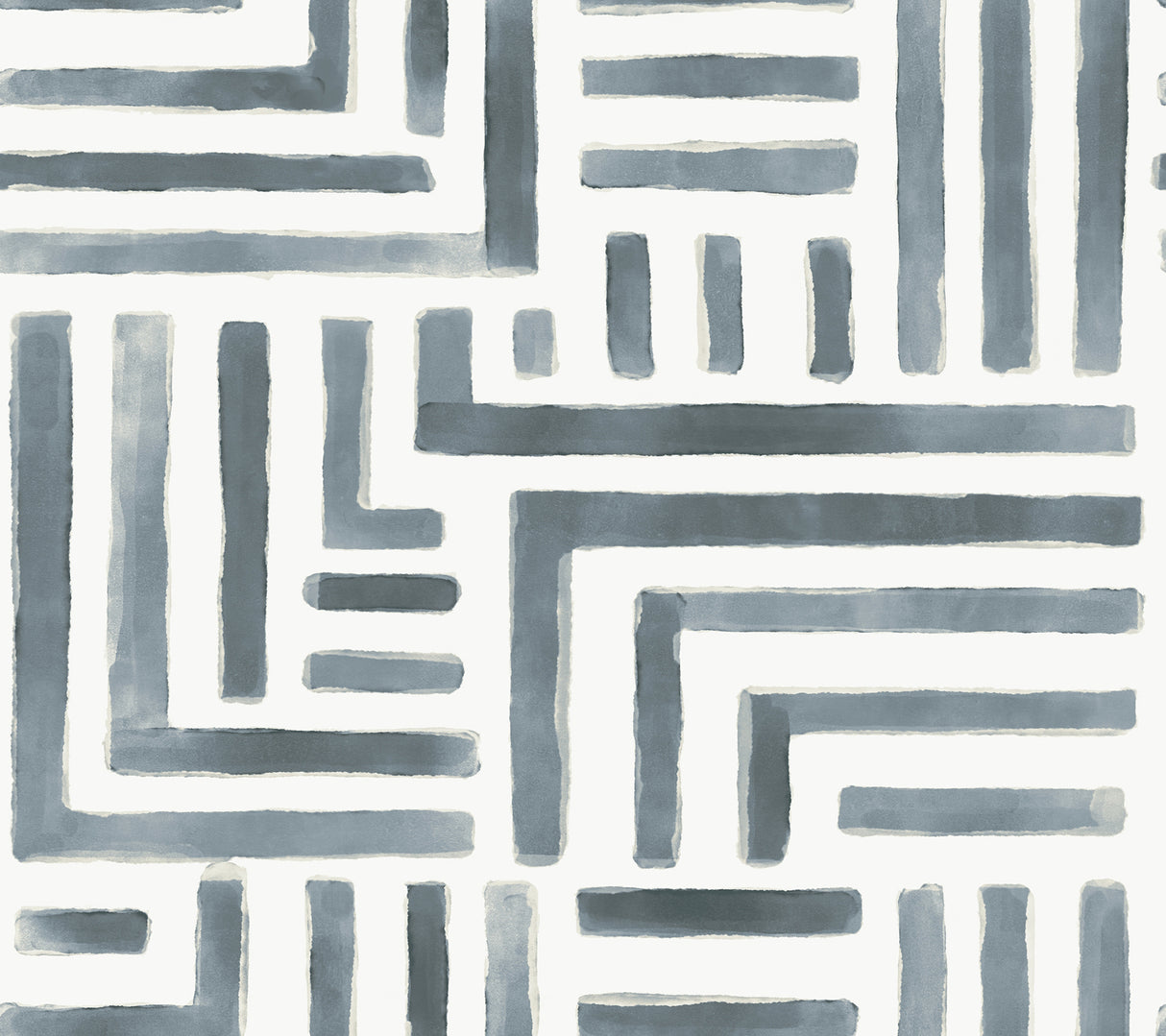 York LM5364 Painterly Labyrinth Aqua Wallpaper