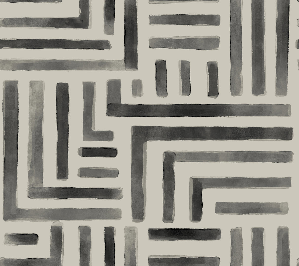 York LM5365 Painterly Labyrinth Charcoal Wallpaper