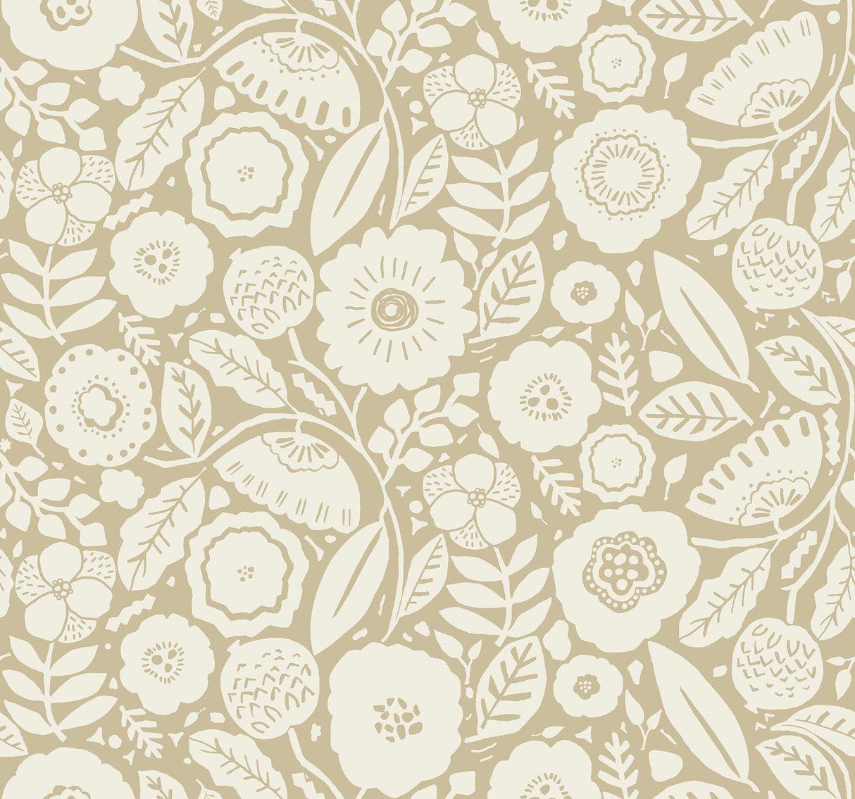 York LM5392 Camille Blossom Ochre Wallpaper