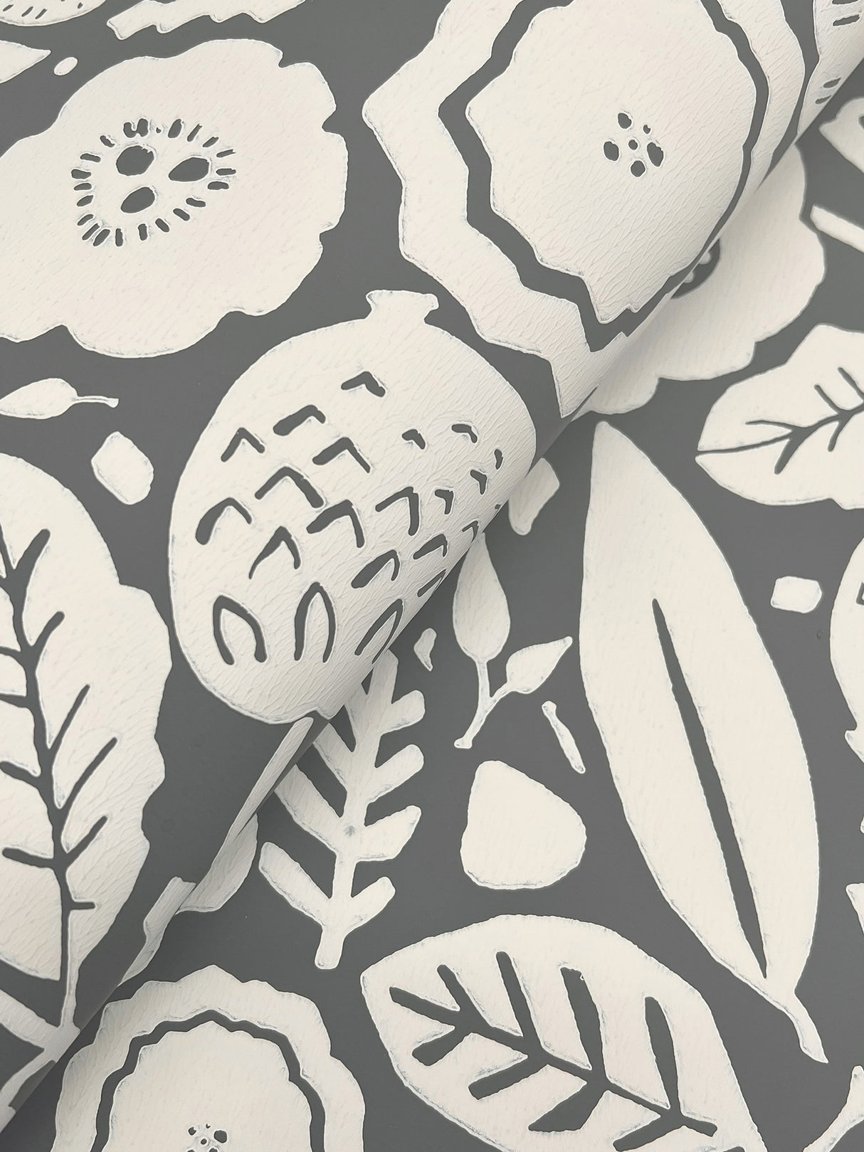 York LM5395 Camille Blossom Charcoal Wallpaper