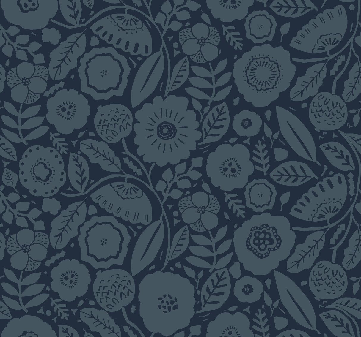 York LM5396 Camille Blossom Indigo Wallpaper
