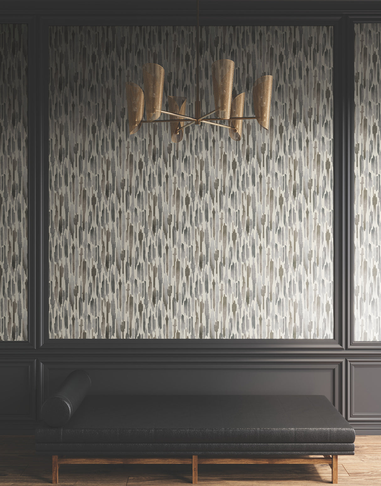 York LM5403 Pluie Charcoal Wallpaper