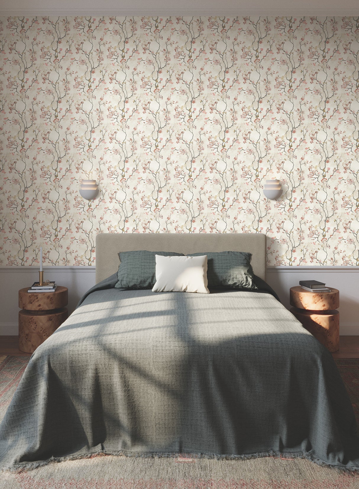 York LM5413 Avril Chinoiserie Coral Wallpaper
