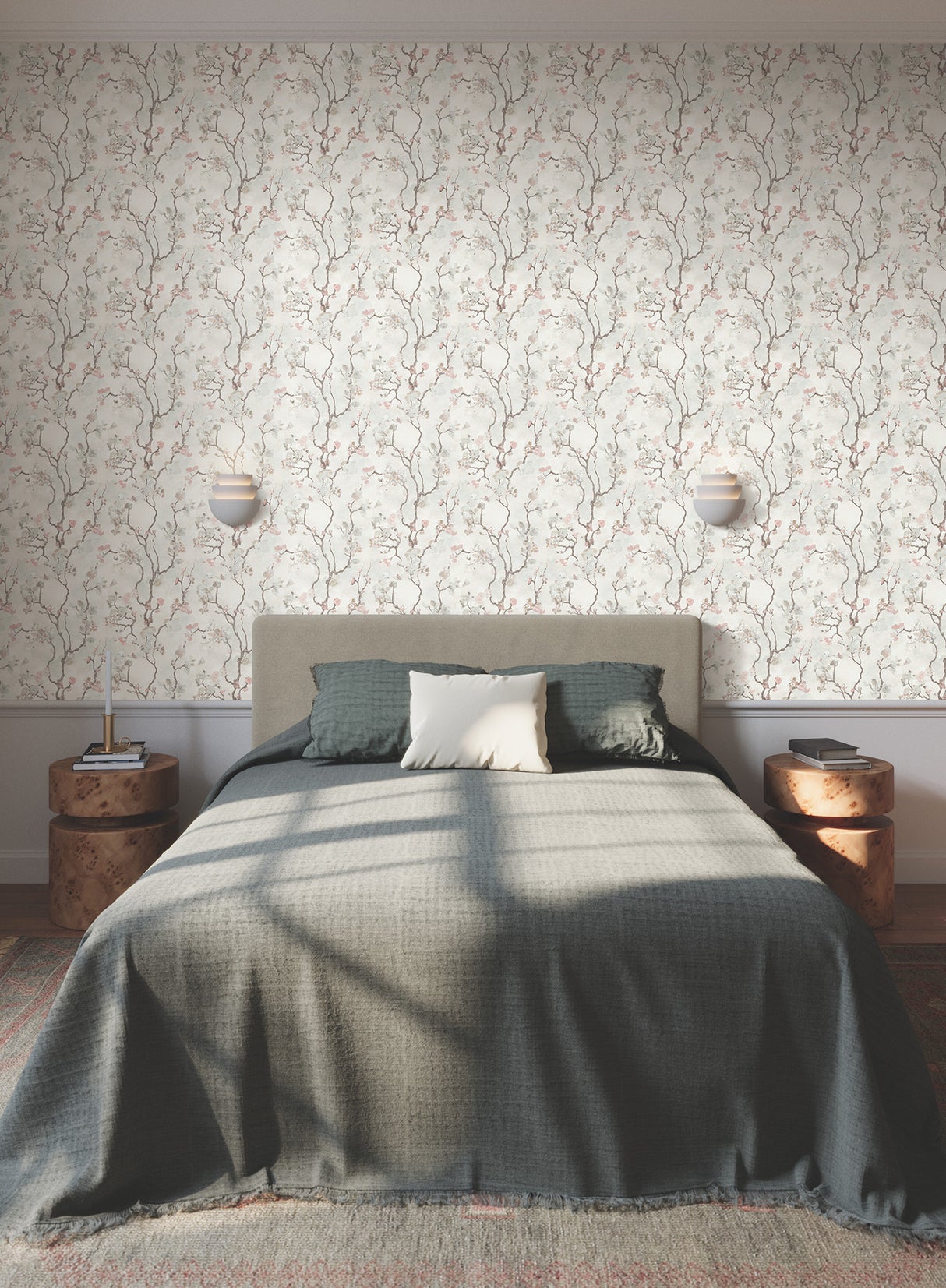 York LM5414 Avril Chinoiserie Blush Wallpaper