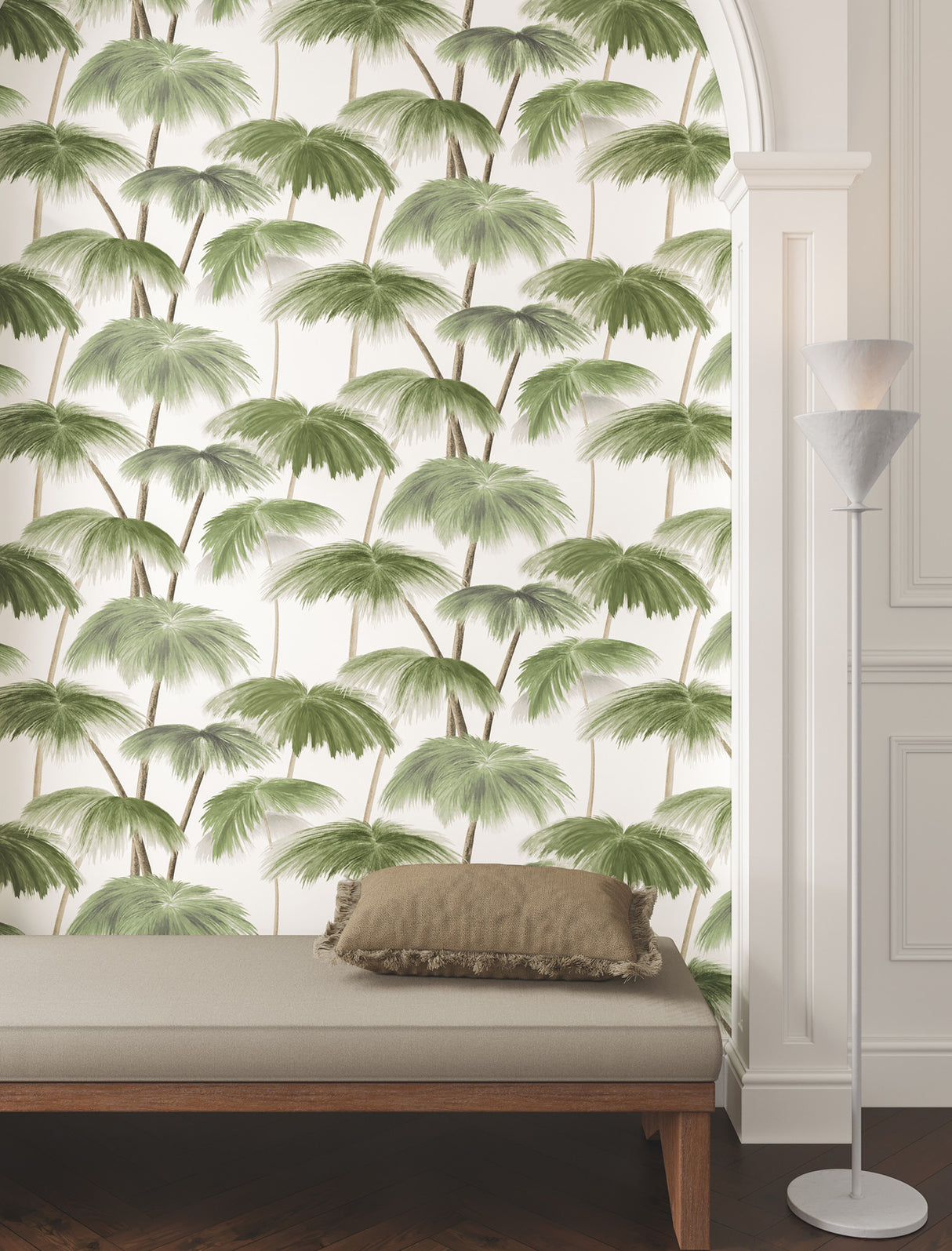 York LM5431 Plein Air Palms Green Wallpaper