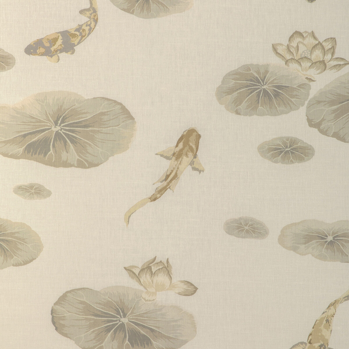 KRAVET COUTURE LOTUSPRINT.16.0 LOTUS PRINT SANDSTONE Fabric - Eade's Wallpaper