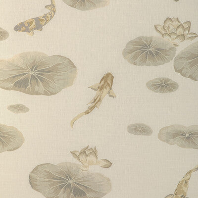 KRAVET COUTURE LOTUSPRINT.16.0 LOTUS PRINT SANDSTONE Fabric - Eade's Wallpaper
