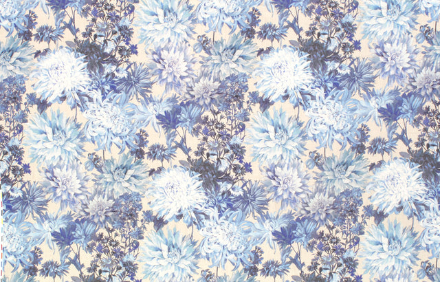 Scalamandre LO 00018037 BLUES GREY'S FLOWER GARDEN Fabric - Eade's Wallpaper