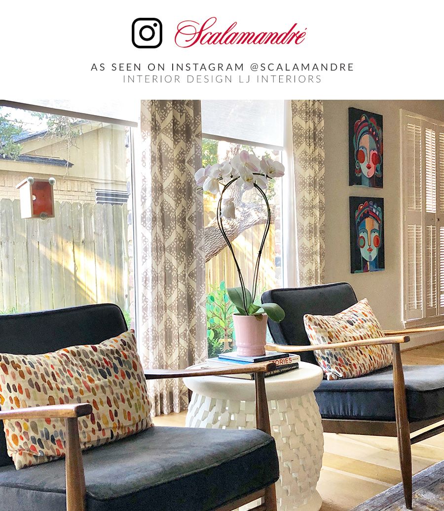 Scalamandre LO 00025096 MAGENTA / MULTI JAMBOREE LINEN PRINT Fabric - Eade's Wallpaper