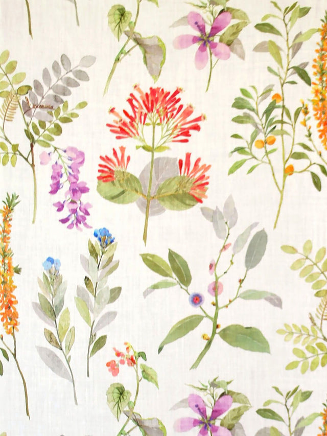Scalamandre LO 00035016 CORAL / MULTI SISSINGHURST Fabric - Eade's Wallpaper