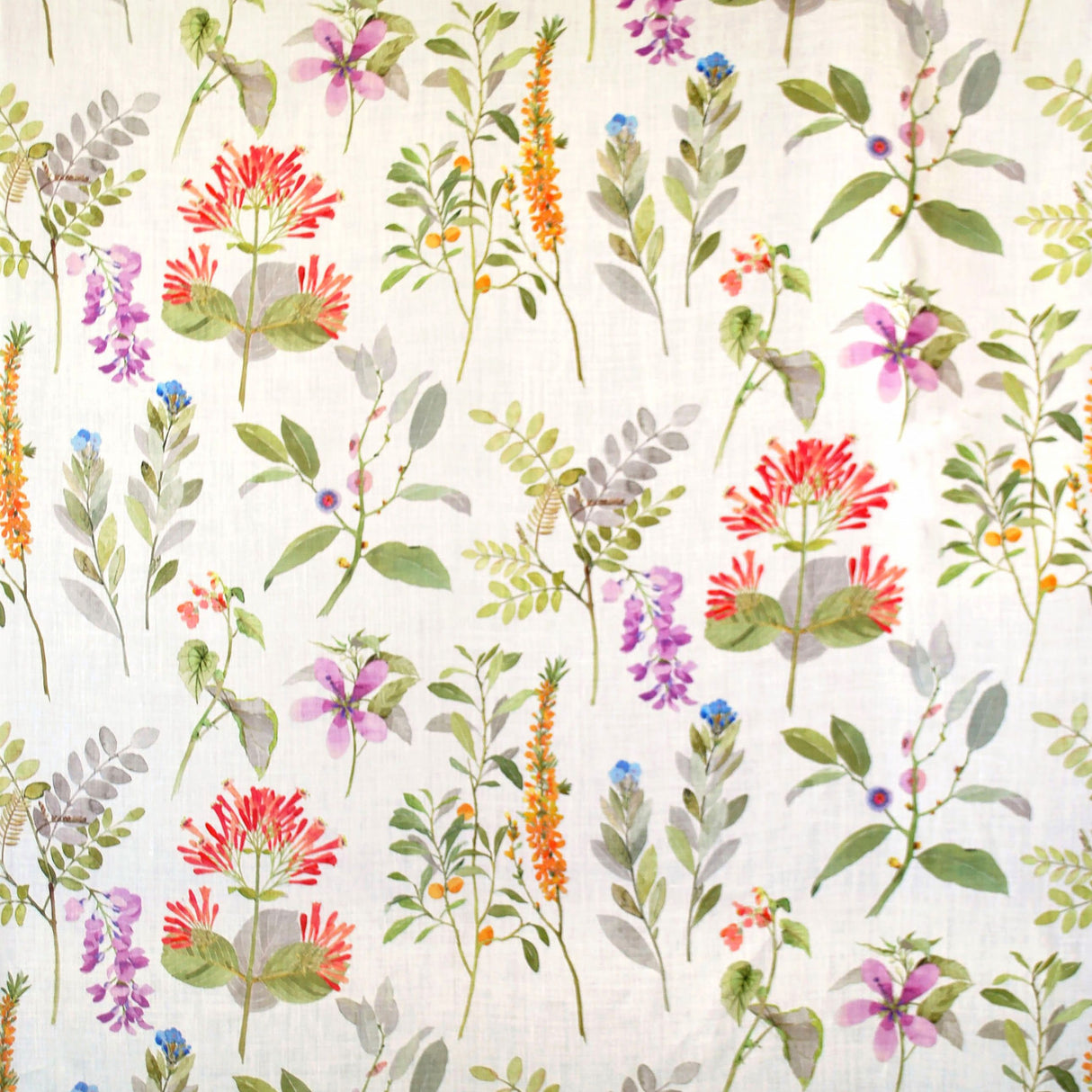 Scalamandre LO 00035016 CORAL / MULTI SISSINGHURST Fabric - Eade's Wallpaper