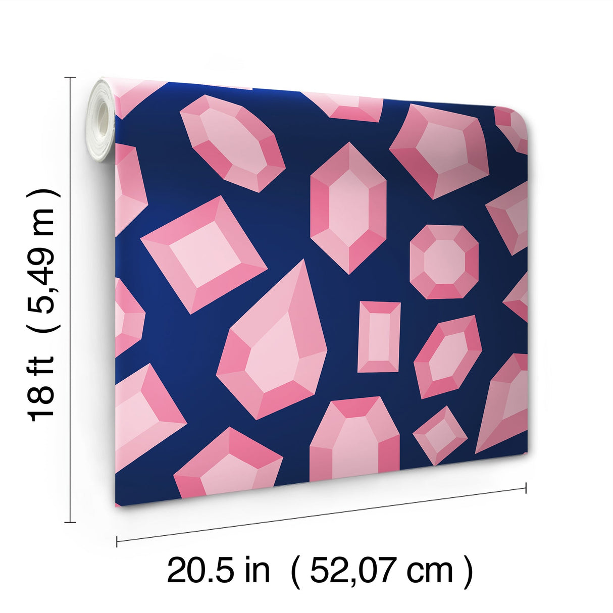 Lele Sadoughi LSS4953 Lele Gems Navy Peel & Stick Wallpaper