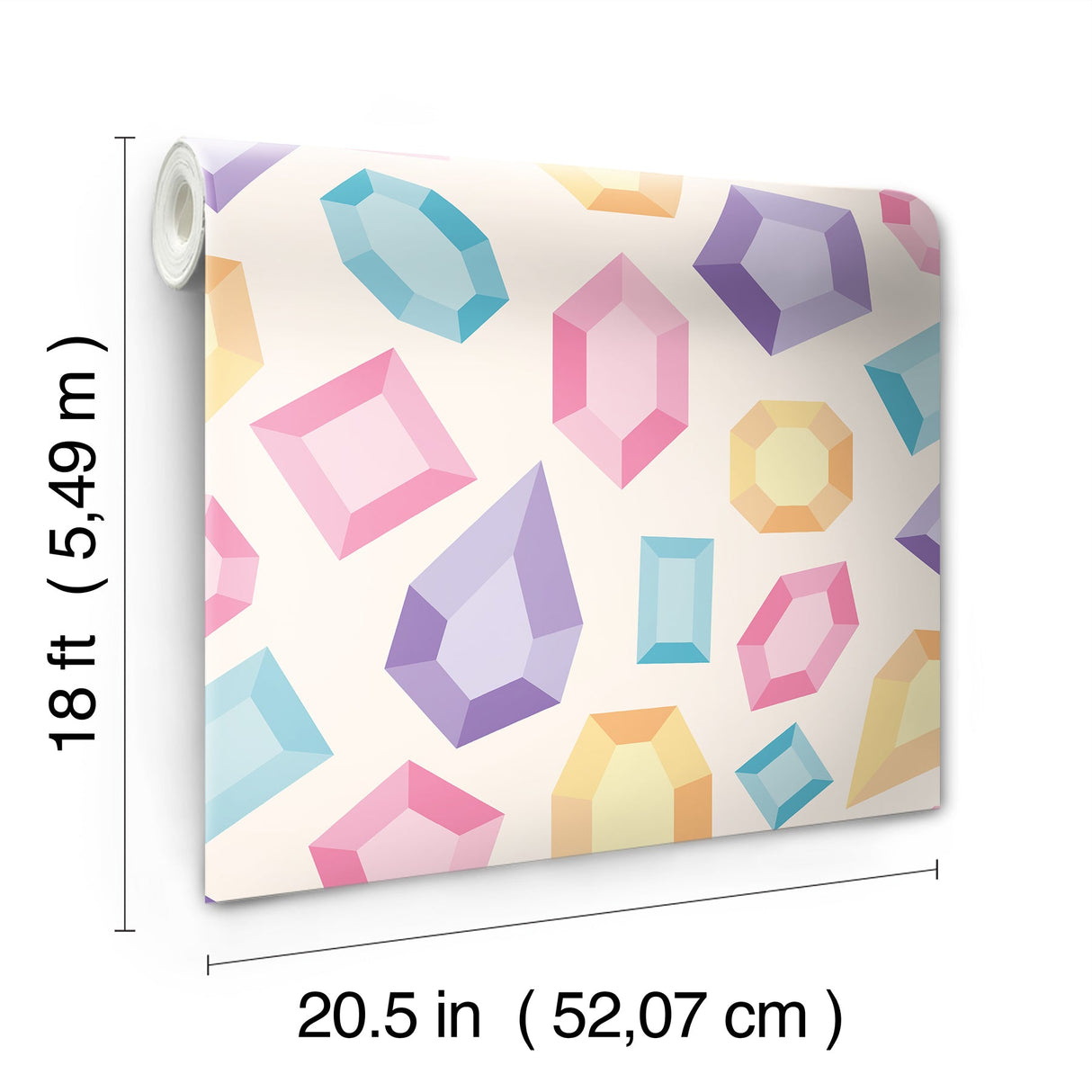 Lele Sadoughi LSS4954 Lele Gems Ivory Peel & Stick Wallpaper