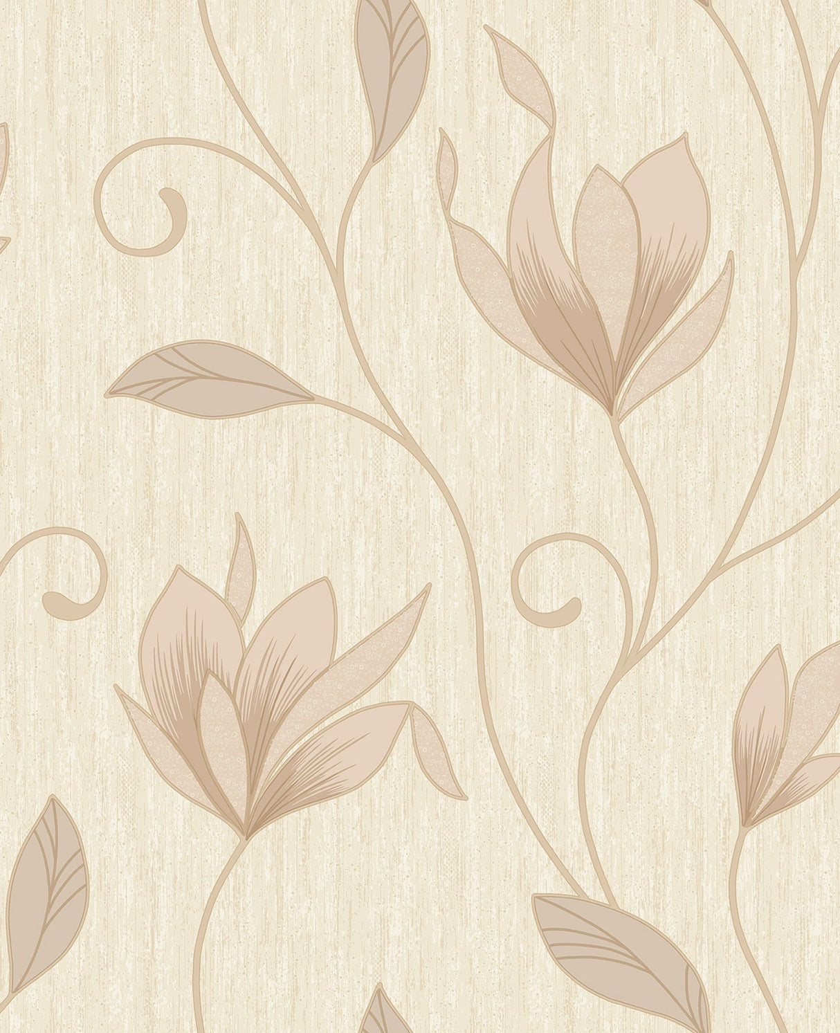 Crown  M0868 Synergy Gold Floral Trails Wallpaper