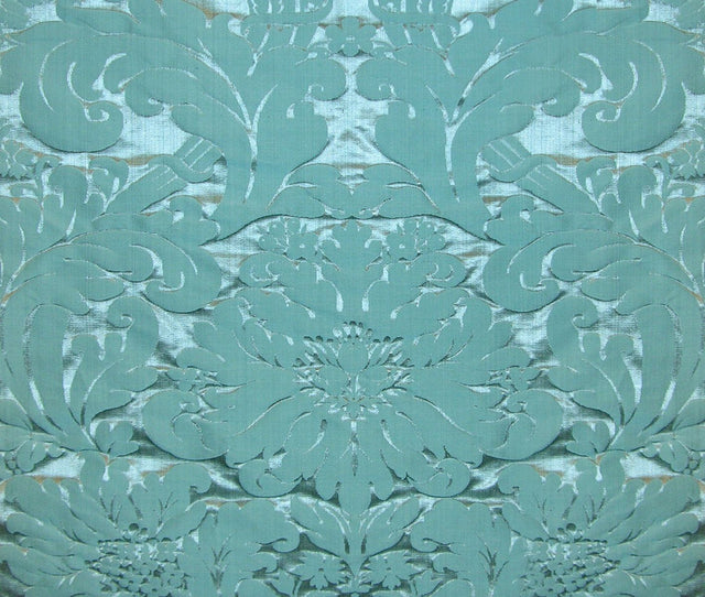 Scalamandre M0 00031155 TEAL LOMBARDY Fabric - Eade's Wallpaper