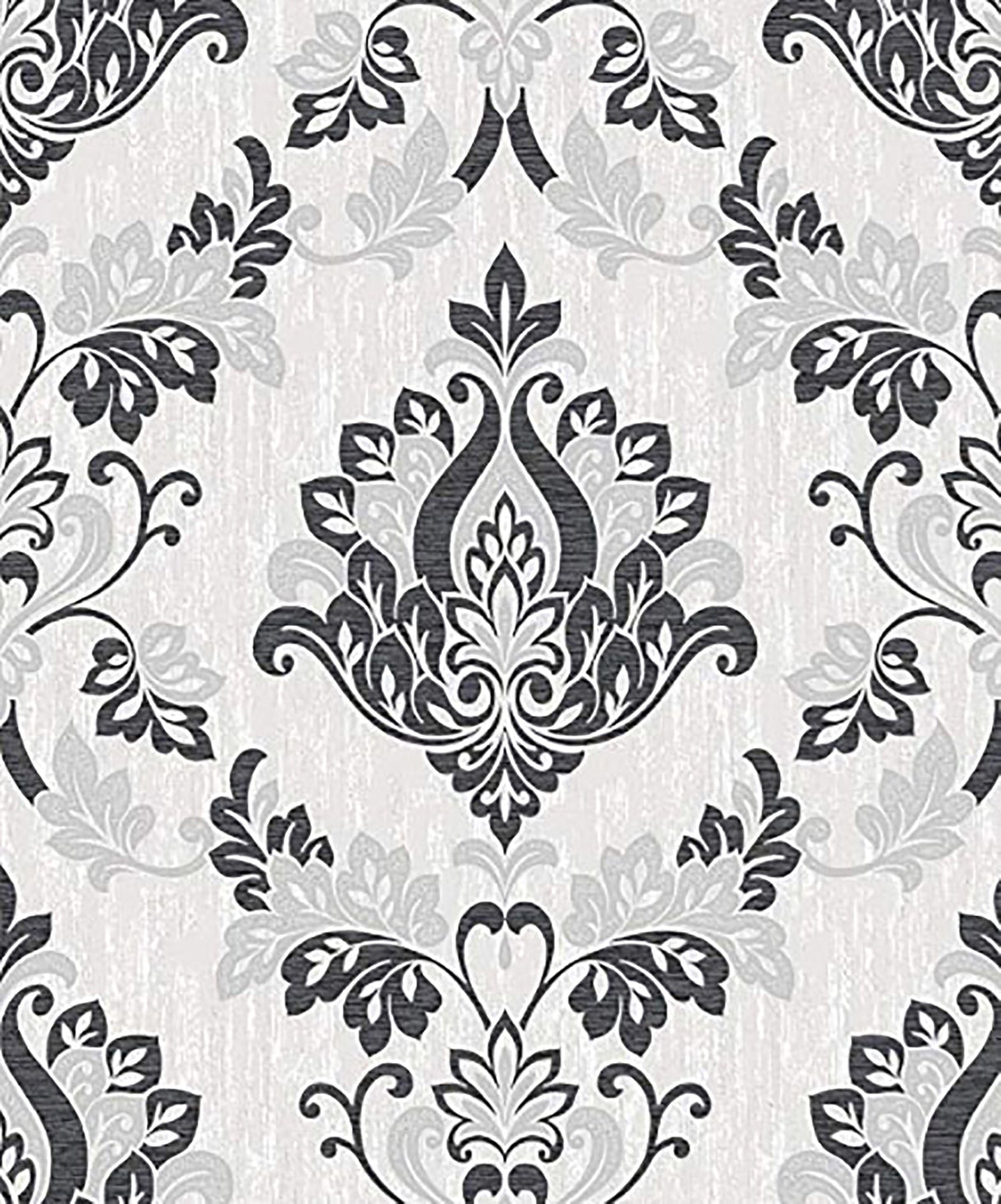 Crown M1029 Senator Black Damask Wallpaper