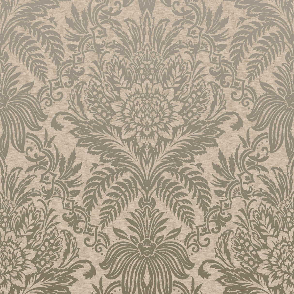 Crown  M1066 Signature Beige Damask Wallpaper