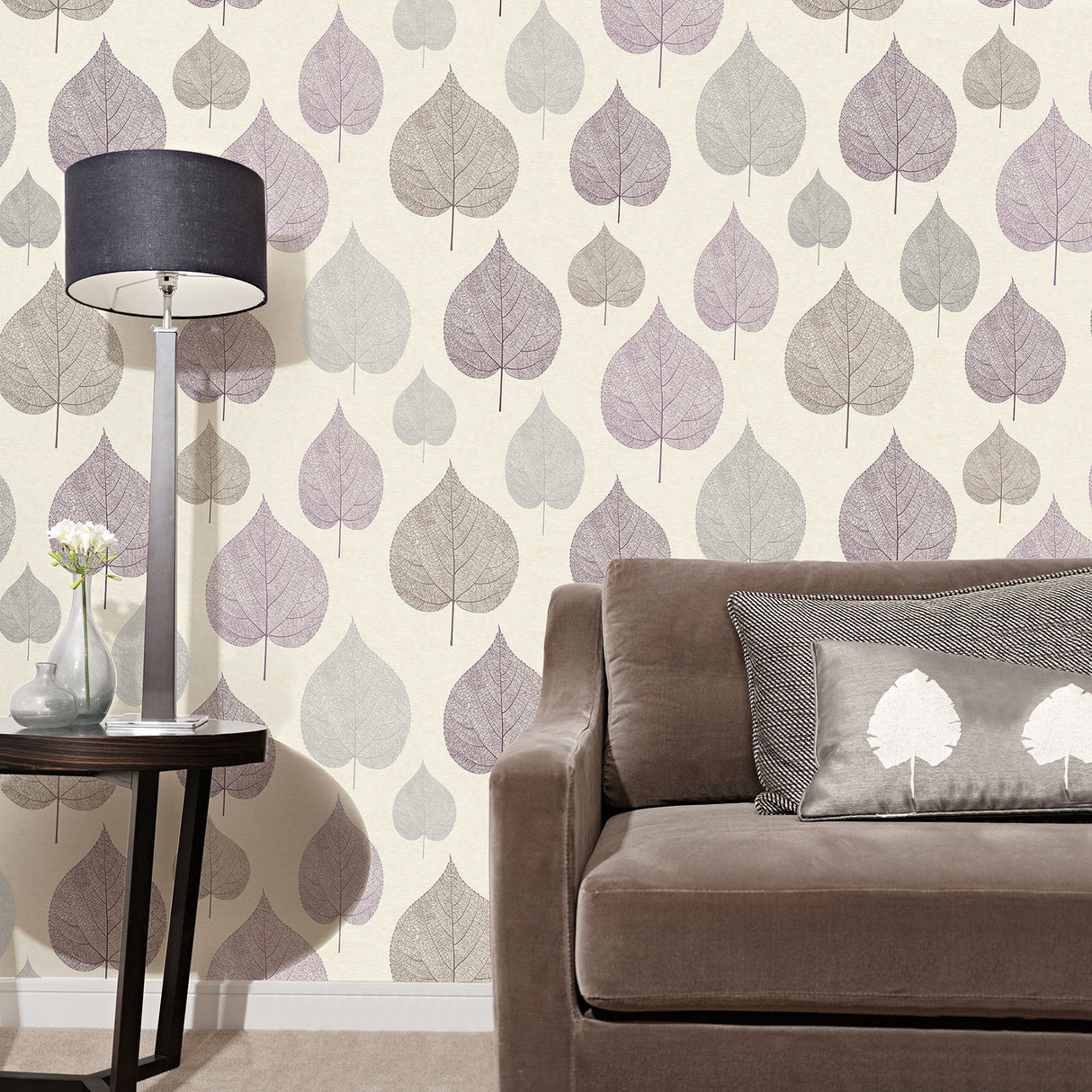 Crown  M1068 Quest Plum Leaf Wallpaper