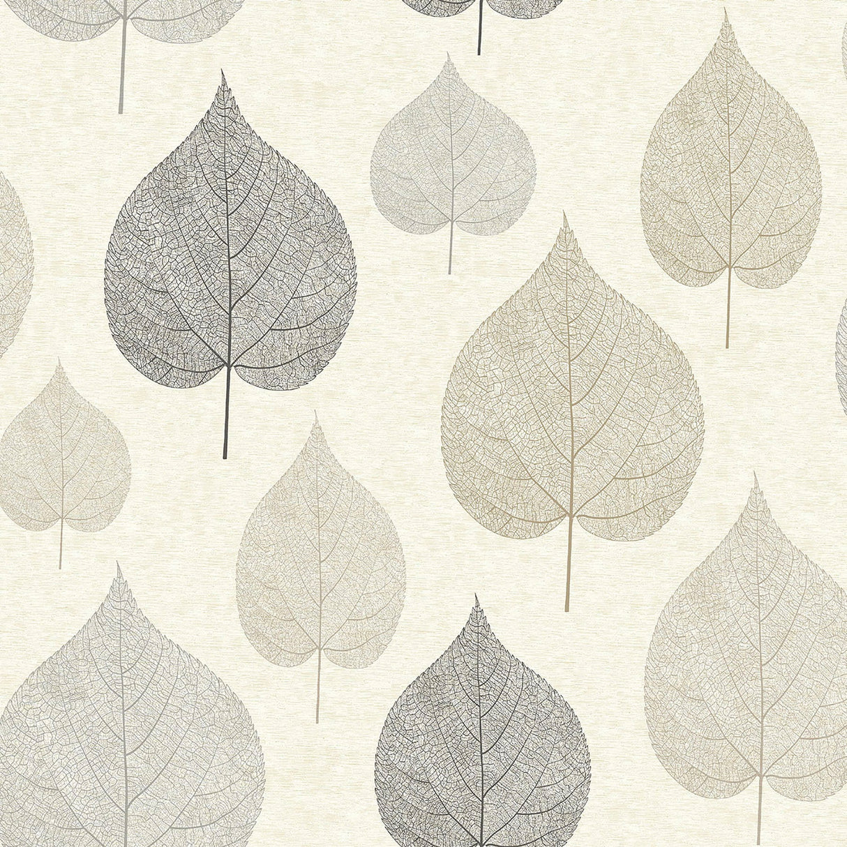 Crown  M1070 Quest Charcoal Leaf Wallpaper