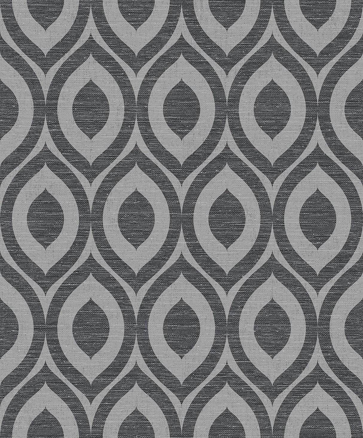 Crown  M1161 Rimini Black Geometric Wallpaper