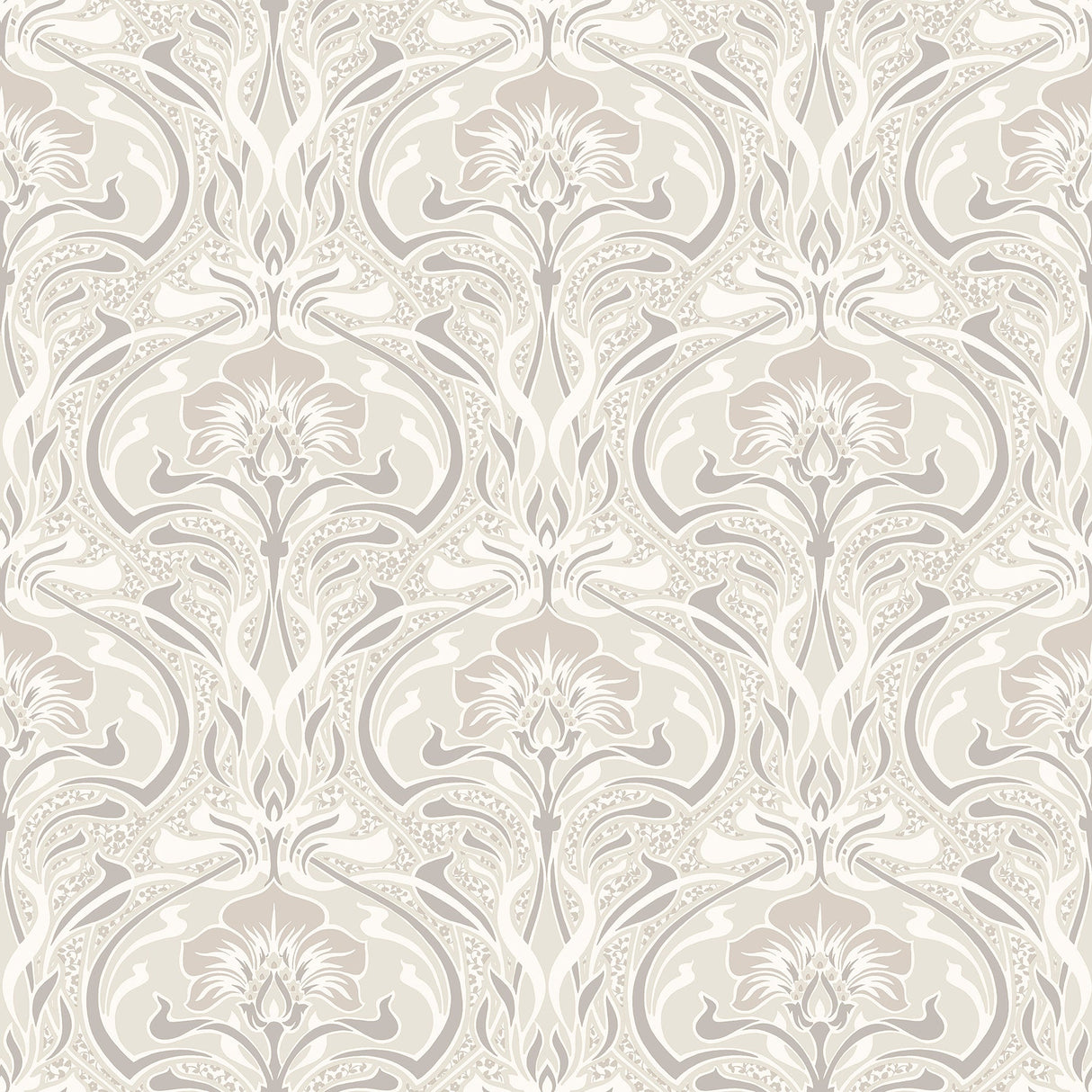 Crown  M1197 Donovan Cream Nouveau Floral Wallpaper