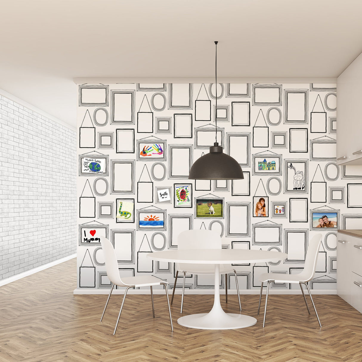 Crown M1364 Alev Black Picture Wall Wallpaper