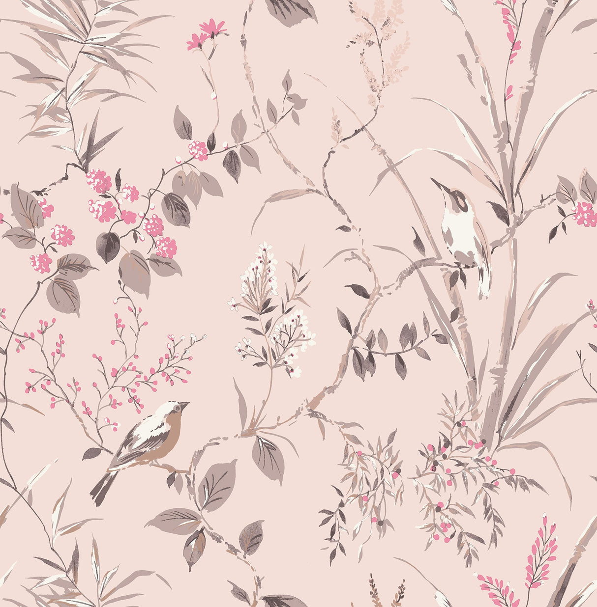 Fine Decor M1553 Mariko Blush Floral Wallpaper