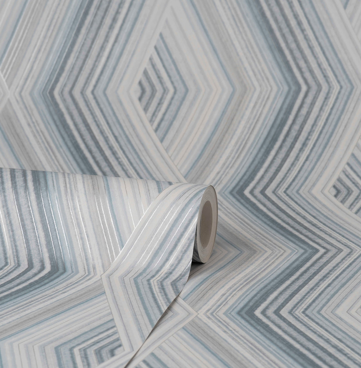 Fine Decor M1581 Aura Blue Geometric Wallpaper