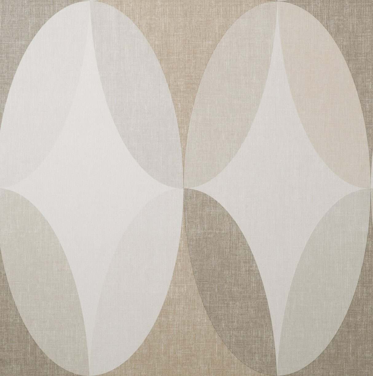 Fine Decor M1640 Kirby Taupe Oval Geo Wallpaper