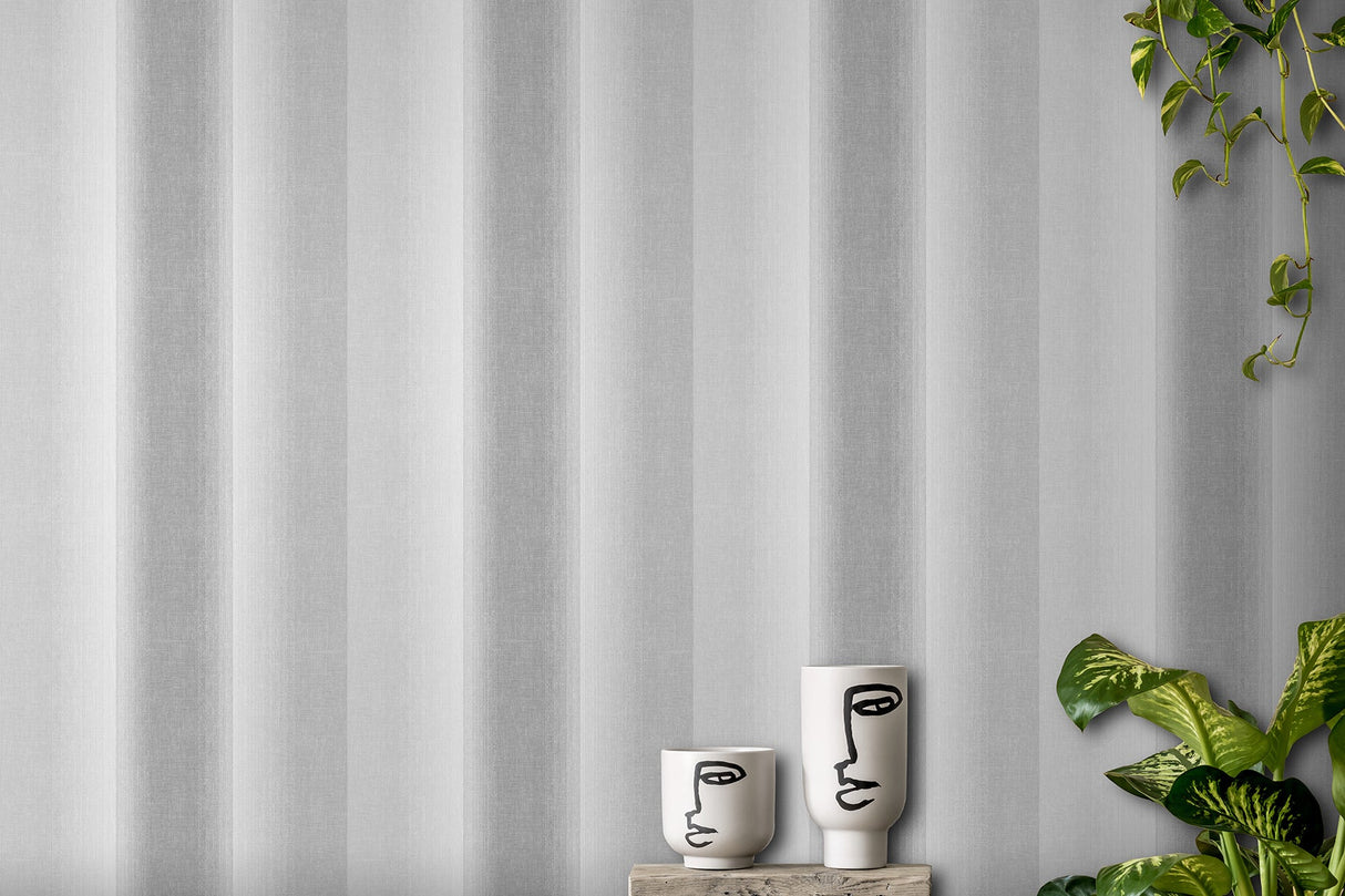 Fine Decor M1643 Kirby Charcoal Stripe Wallpaper