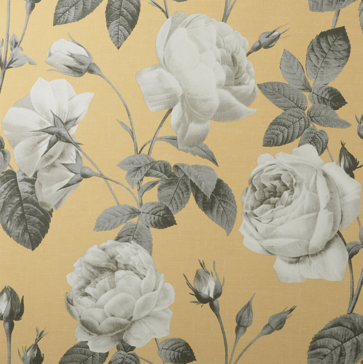 Fine Decor M1646 Eden Mustard Floral Wallpaper