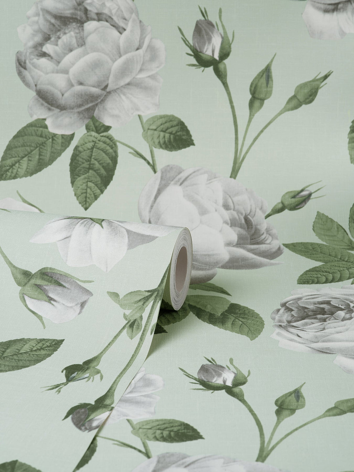 Fine Decor M1648 Eden Sage Floral Wallpaper