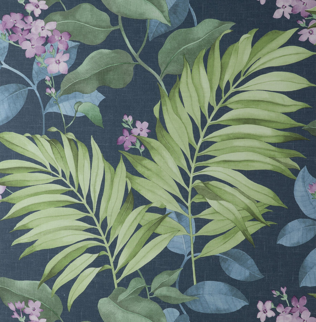 Fine Decor M1649 Eden Blue Tropical Wallpaper