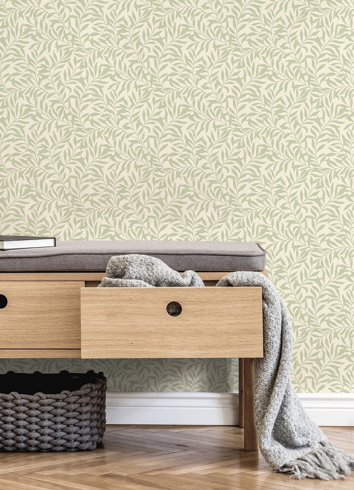 Brewster M1667 Salix Sage Leaf Wallpaper
