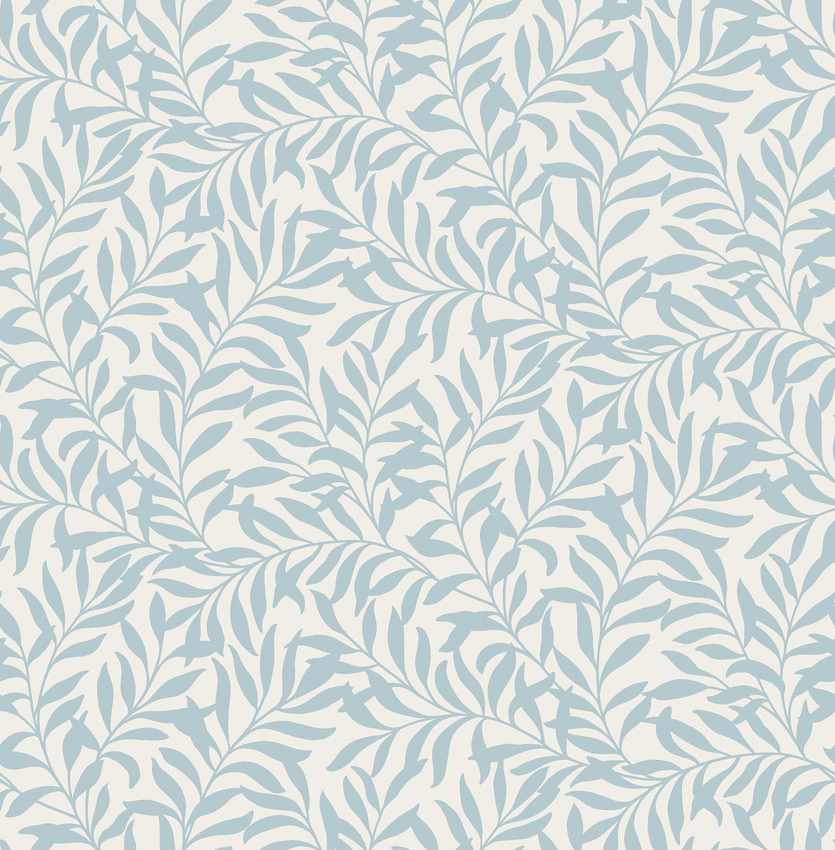 Brewster M1669 Salix Light Blue Leaf Wallpaper