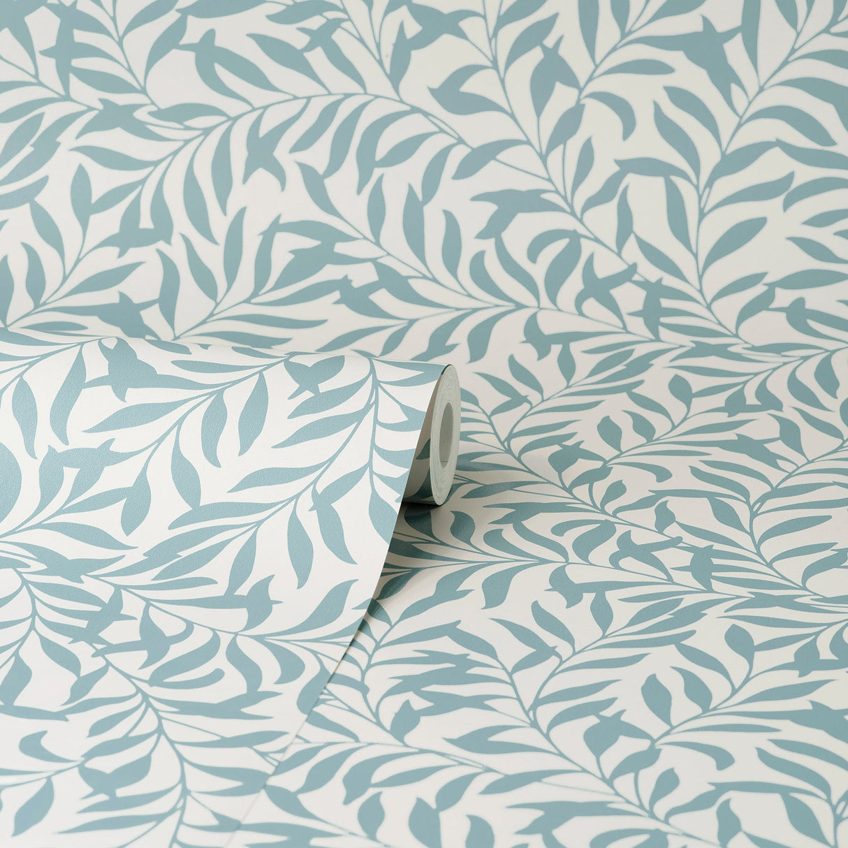 Brewster M1669 Salix Light Blue Leaf Wallpaper