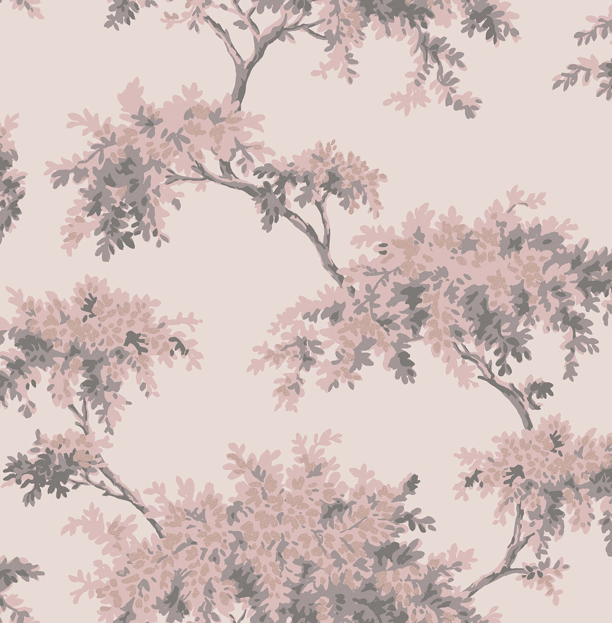Brewster M1670 Ashdown Pink Tree Wallpaper