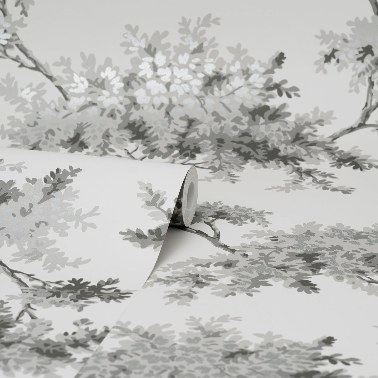 Brewster M1671 Ashdown Grey Tree Wallpaper