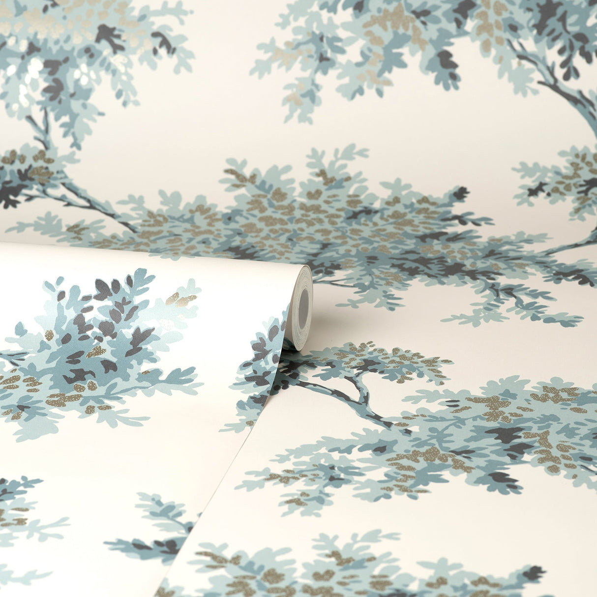 Brewster M1673 Ashdown Teal Tree Wallpaper