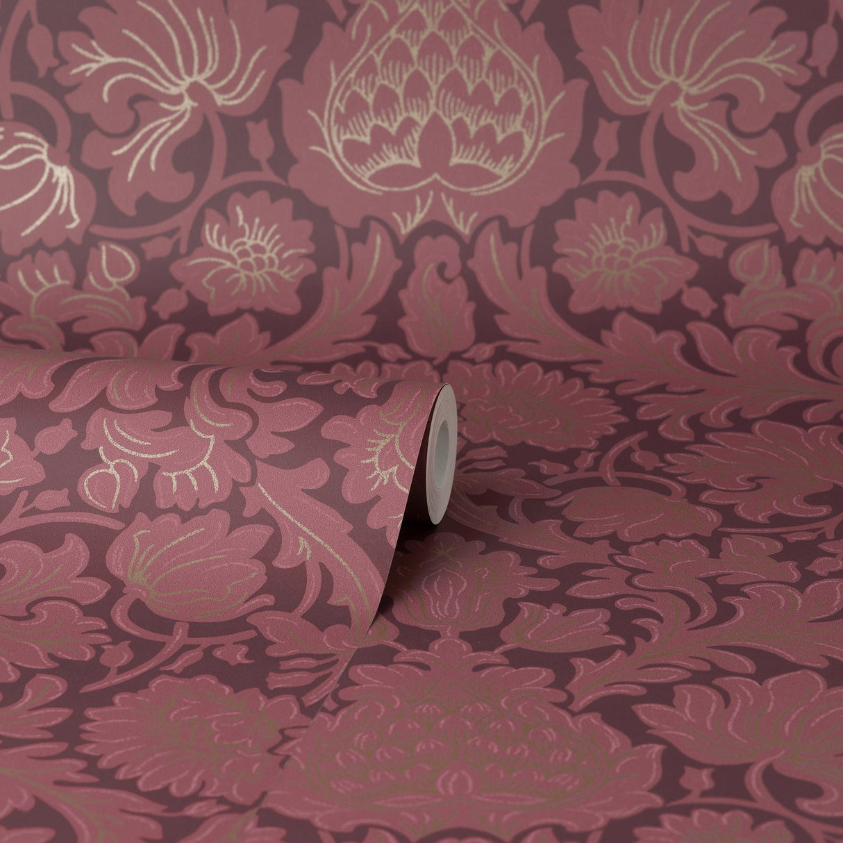 Brewster M1680 Bamburg Red Floral Wallpaper