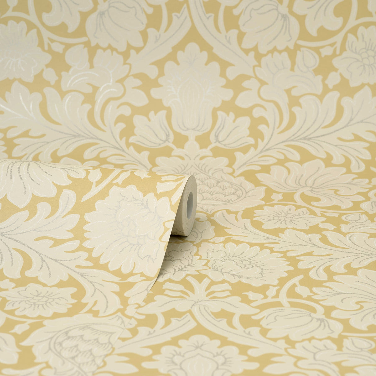 Brewster M1682 Bamburg Mustard Floral Wallpaper
