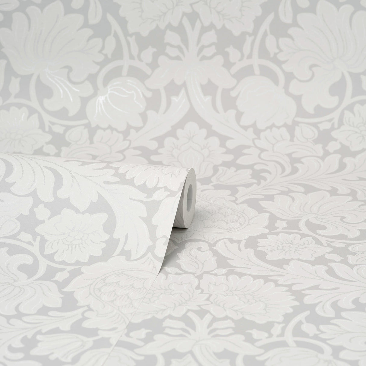Brewster M1683 Bamburg Grey Floral Wallpaper