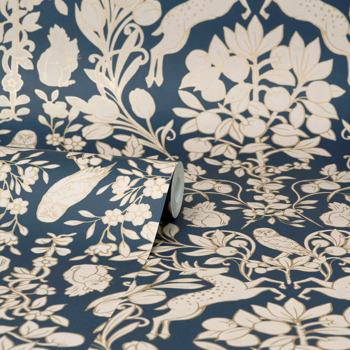 Brewster M1684 Richmond Blue Floral Wallpaper
