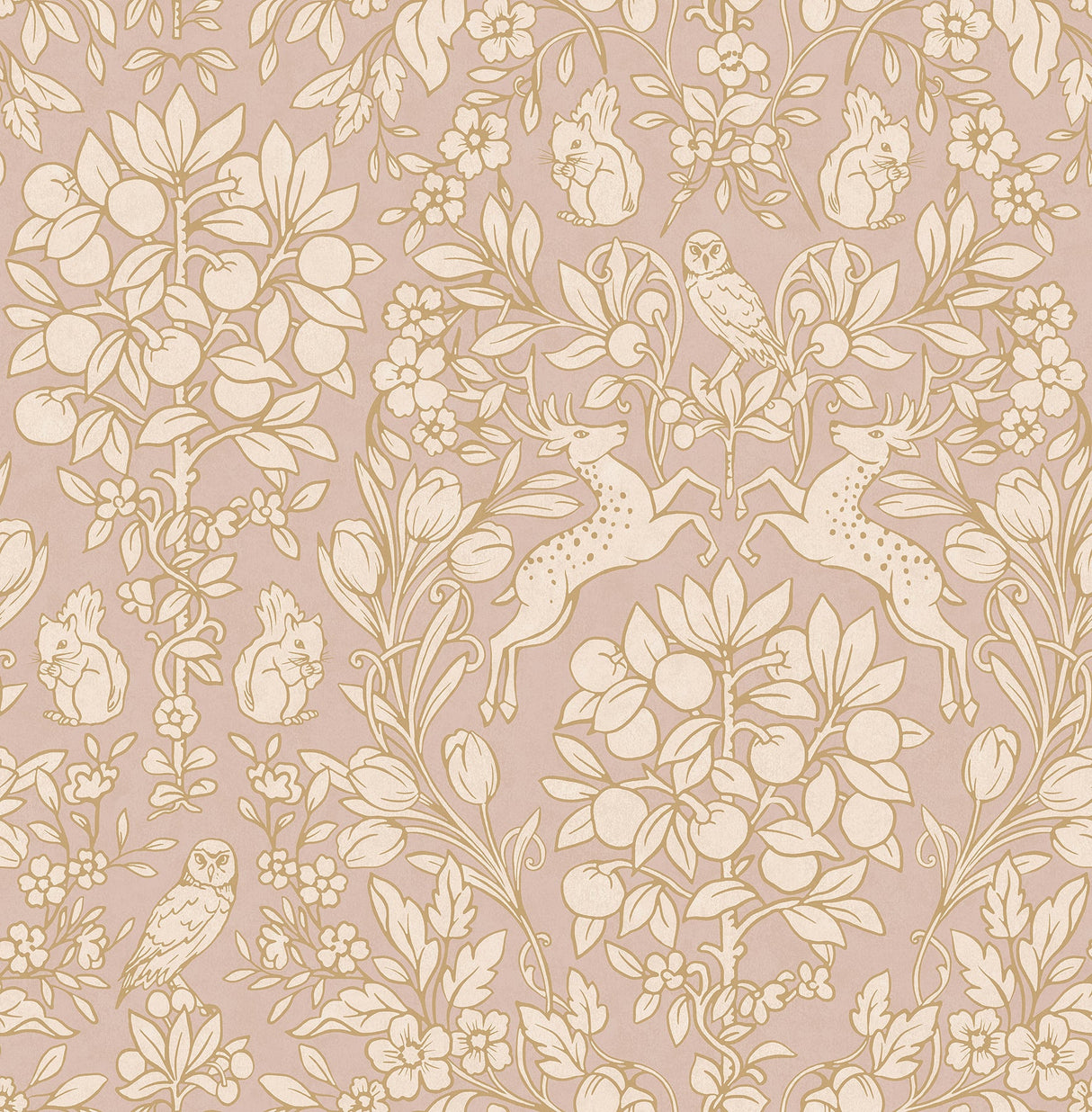 Brewster M1687 Richmond Pink Floral Wallpaper