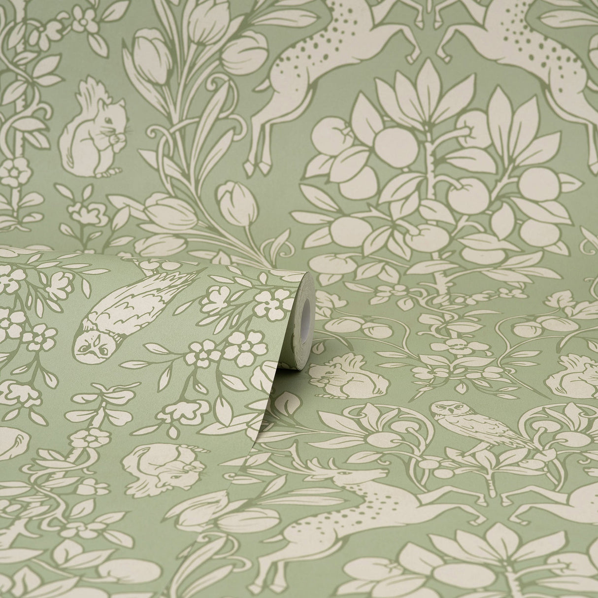 Brewster M1688 Richmond Sage Floral Wallpaper
