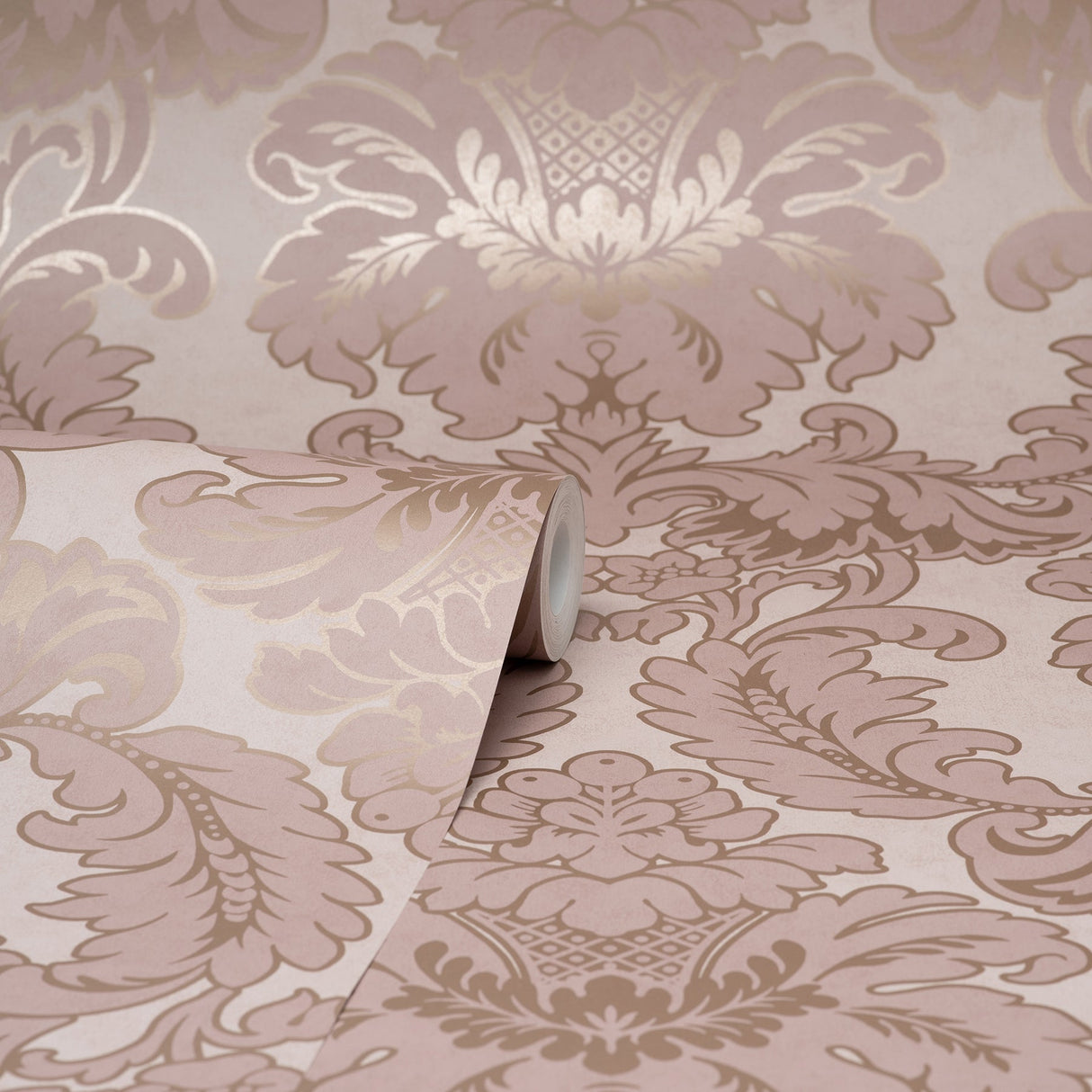 Brewster M1706 Windsor Pink Damask Wallpaper
